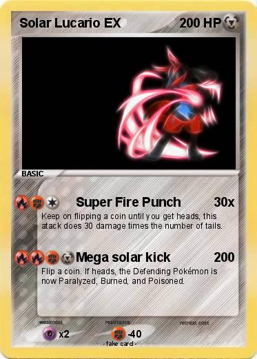 Pokemon Solar Lucario EX