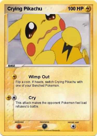 Pokemon Crying Pikachu