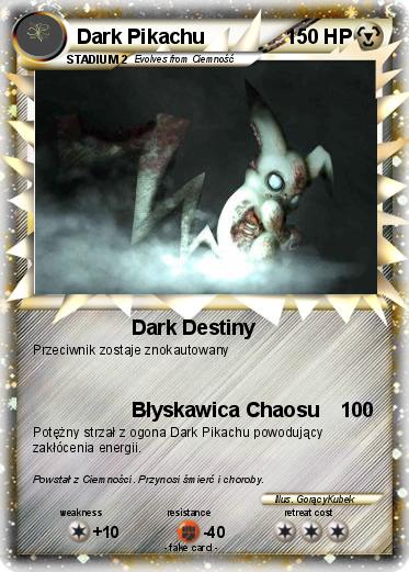 Pokemon Dark Pikachu