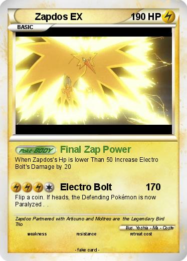 Pokemon Zapdos EX