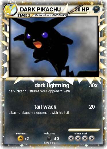 Pokemon DARK PIKACHU