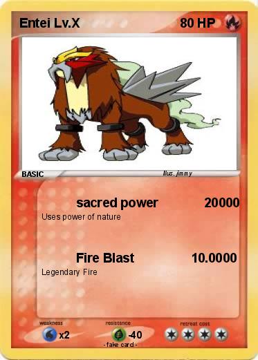 Pokemon Entei Lv.X