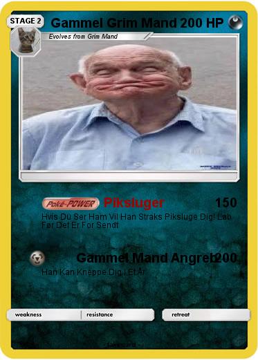 Pokemon Gammel Grim Mand