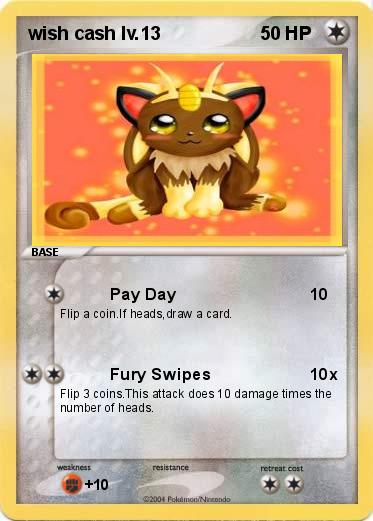 Pokémon wish cash lv 13 13 - Pay Day - My Pokemon Card