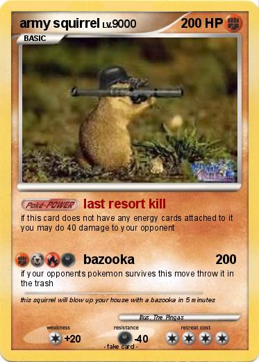 Pokemon army squirrel