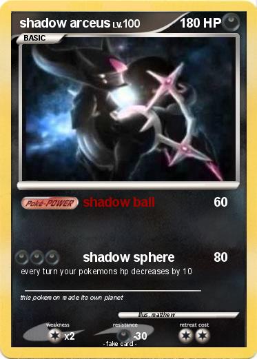 Pokemon shadow arceus
