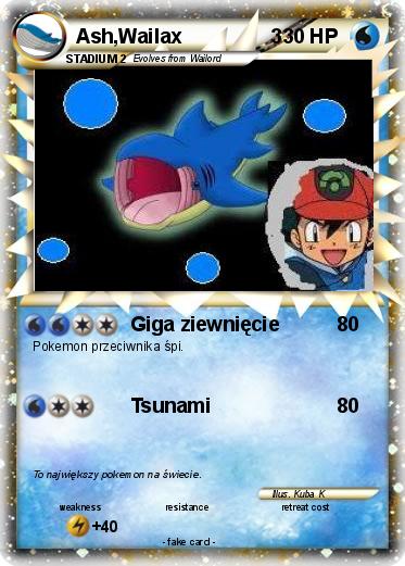 Pokemon Ash,Wailax                3