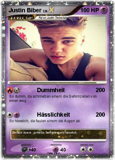 Pokemon Justin Biber