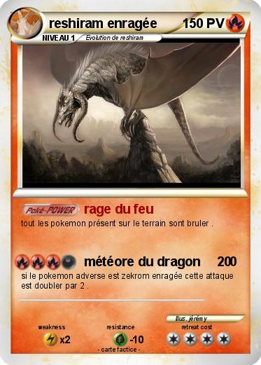 Pokemon reshiram enragée