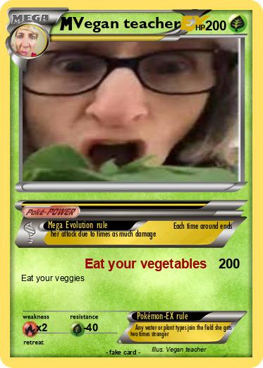 Pokemon Vegan teacher