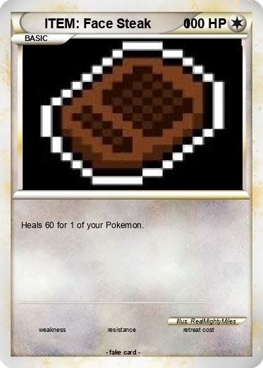Pokemon ITEM: Face Steak         0