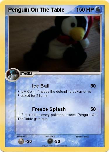 Pokemon Penguin On The Table
