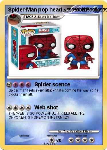 Pokemon Spider-Man pop head