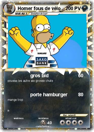 Pokemon Homer fous de vélo