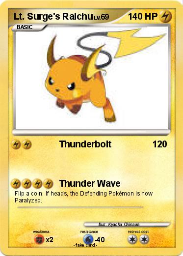 Pokemon Lt. Surge's Raichu