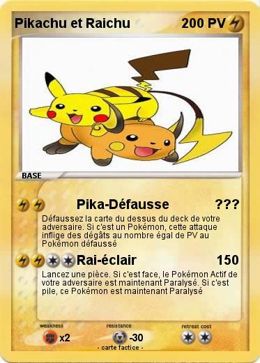 Pokemon Pikachu et Raichu