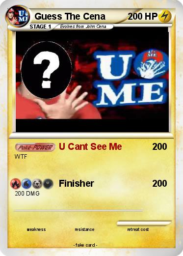 Pokemon Guess The Cena
