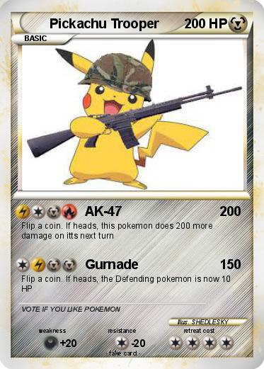 Pokemon Pickachu Trooper