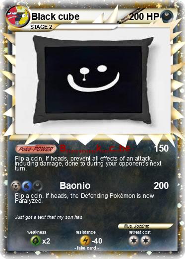 Pokemon Black cube