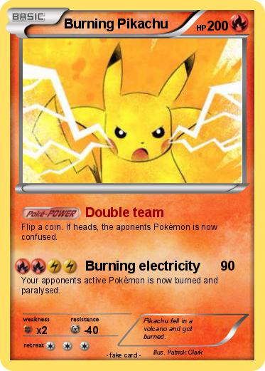 Pokemon Burning Pikachu
