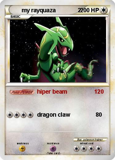 Pokémon my rayquaza 2 2 - hiper beam 120 - My Pokemon Card