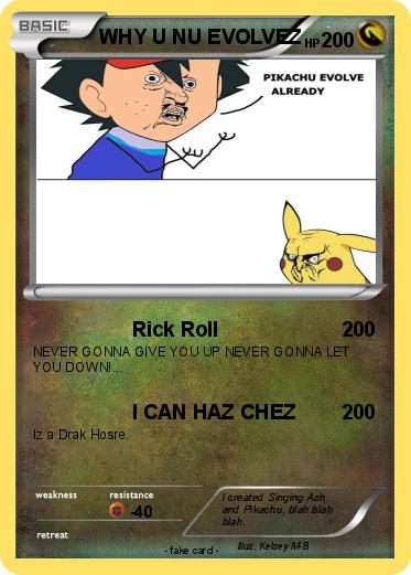 Pokemon WHY U NU EVOLVEZ