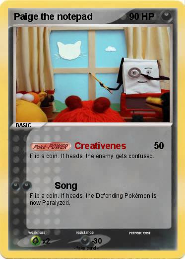 Pokemon Paige the notepad