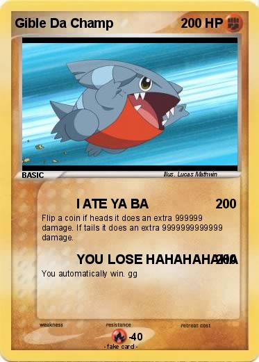 Pokemon Gible Da Champ