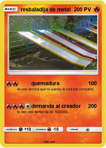Pokemon resbaladija de metal
