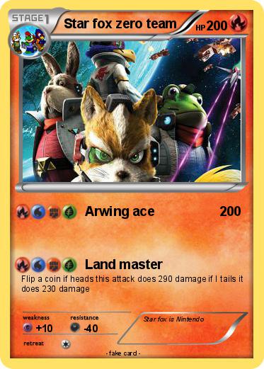 Pokemon Star fox zero team