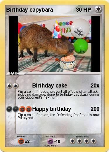 Pokemon Birthday capybara