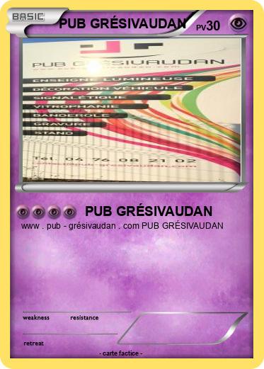 Pokemon PUB GRÉSIVAUDAN