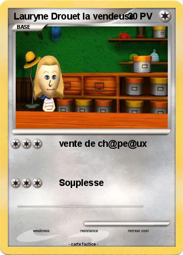 Pokemon Lauryne Drouet la vendeuse