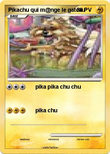 Pokemon Pikachu qui m@nge le gateau