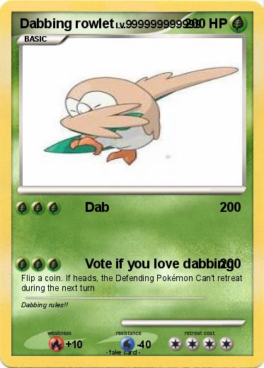 Pokemon Dabbing rowlet