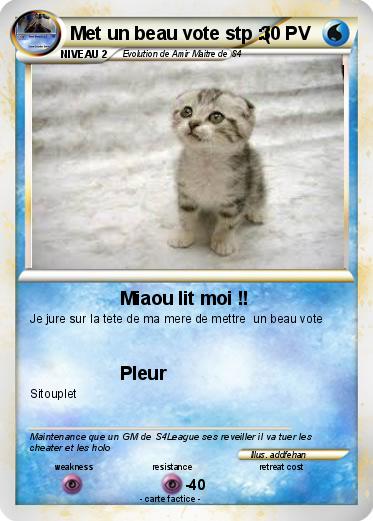 Pokemon Met un beau vote stp :(
