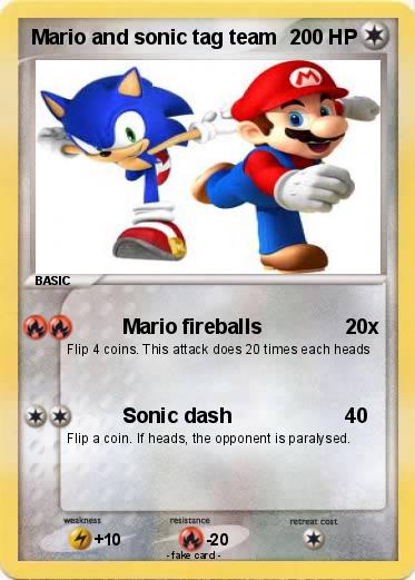 Pokemon Mario and sonic tag team
