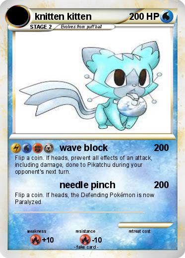 Pokemon knitten kitten