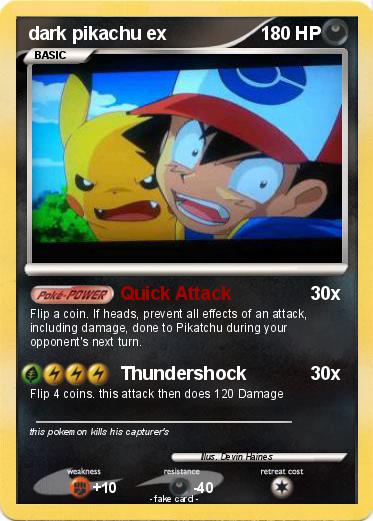 Pokemon dark pikachu ex