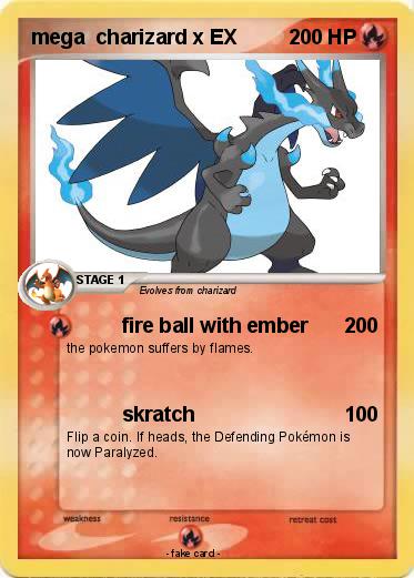 Pokemon mega  charizard x EX