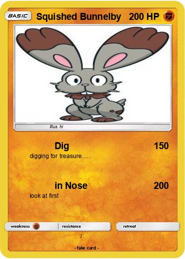 Pokemon Squished Bunnelby