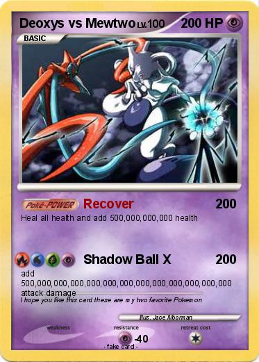 Pokemon Deoxys vs Mewtwo