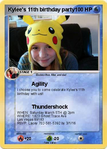 Pokemon Kylee's 11th birthday party