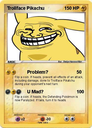 Pokemon Trollface Pikachu