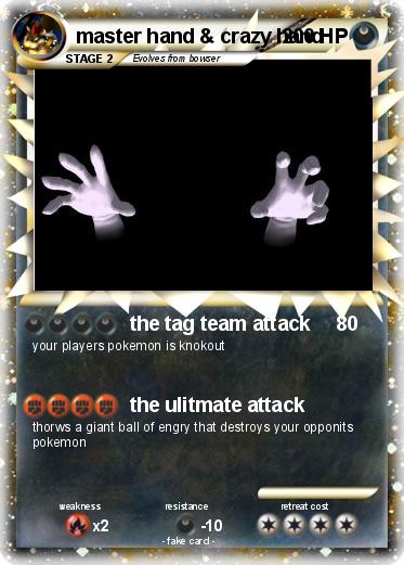 Pokemon master hand & crazy hand