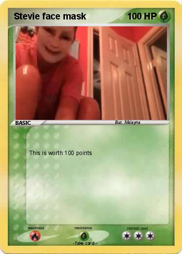 Pokemon Stevie face mask