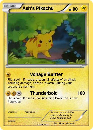 Pokemon Ash's Pikachu