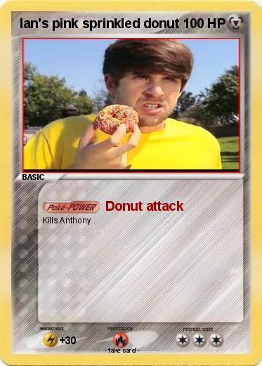 Pokemon Ian's pink sprinkled donut