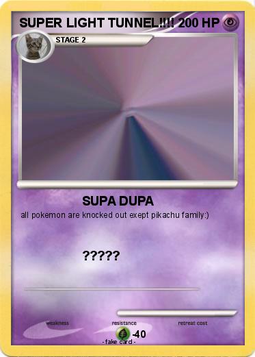 Pokemon SUPER LIGHT TUNNEL!!!!