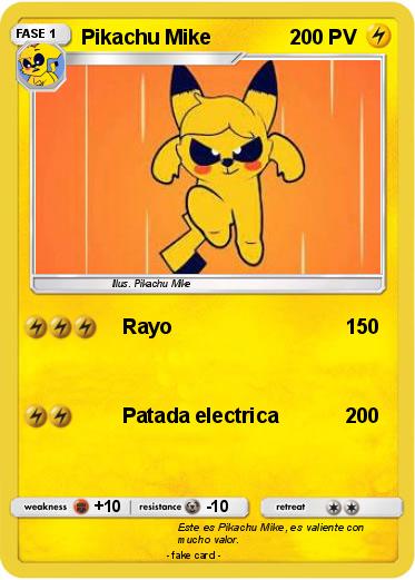 Pokemon Pikachu Mike